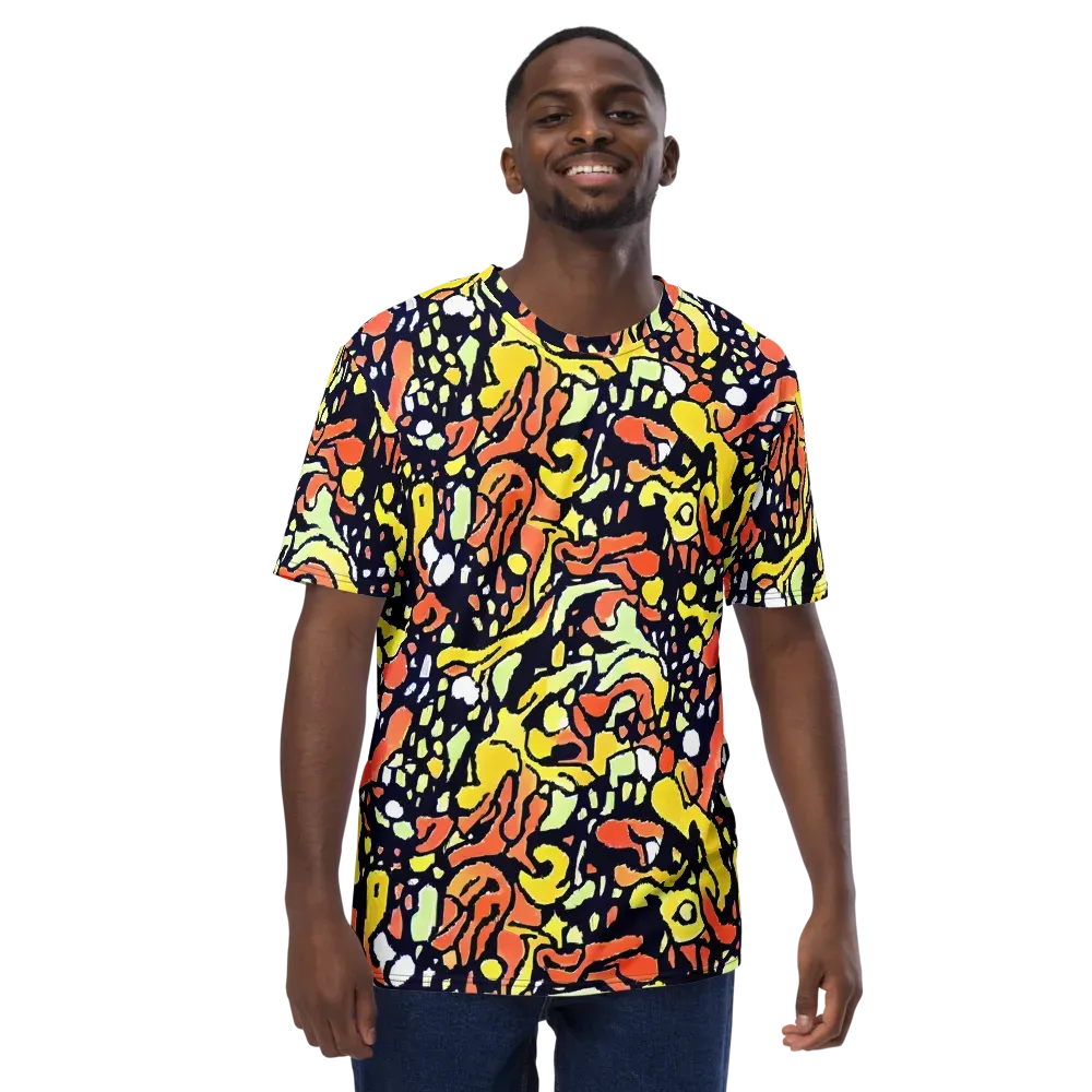 Neon Ink Safari on Men's Crew Neck T-Shirt — Front