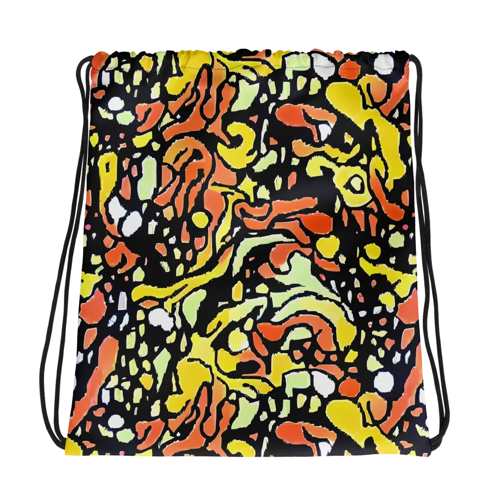 Neon Ink Safari on Drawstring Bag — Photo