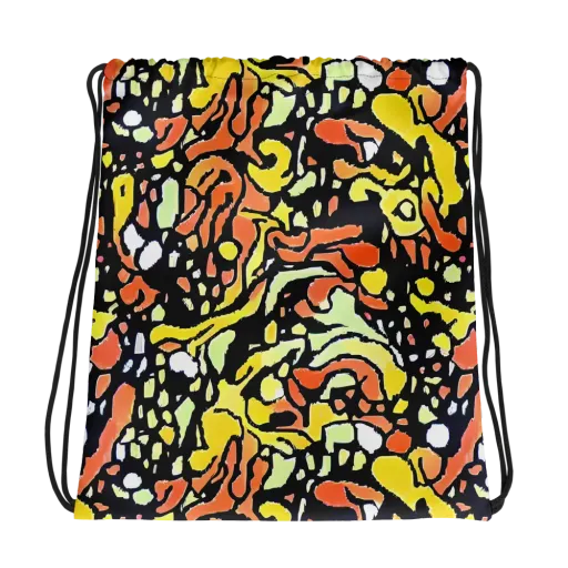 Neon Ink Safari on a Drawstring Bag