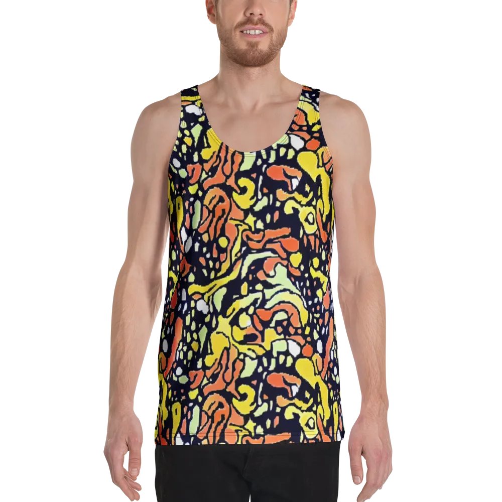 Neon Ink Safari on Men's Tank Top — Front