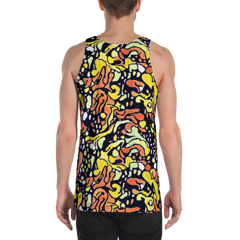 Neon Ink Safari on Men's Tank Top — Back