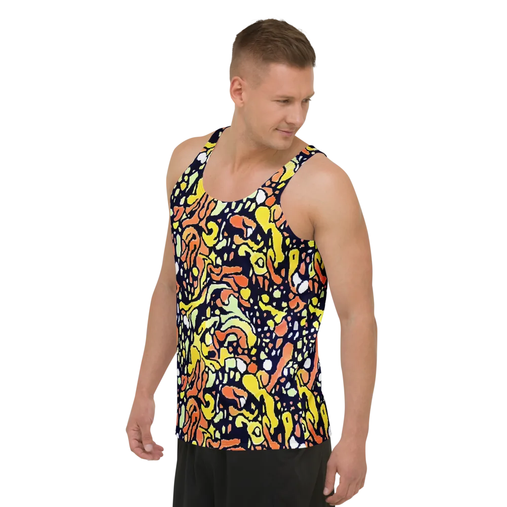 Neon Ink Safari on Men's Tank Top — Left Front