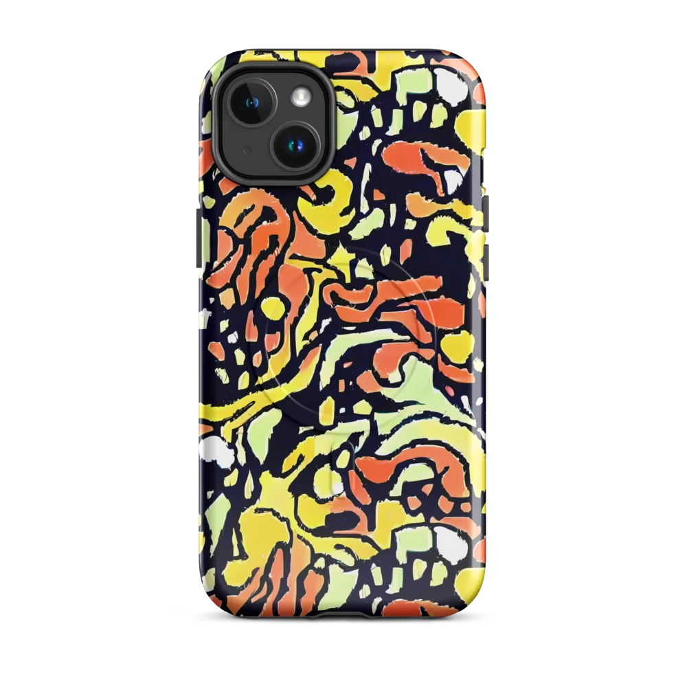 Neon Ink Safari on MagSafe Tough Case for iPhone® — Front