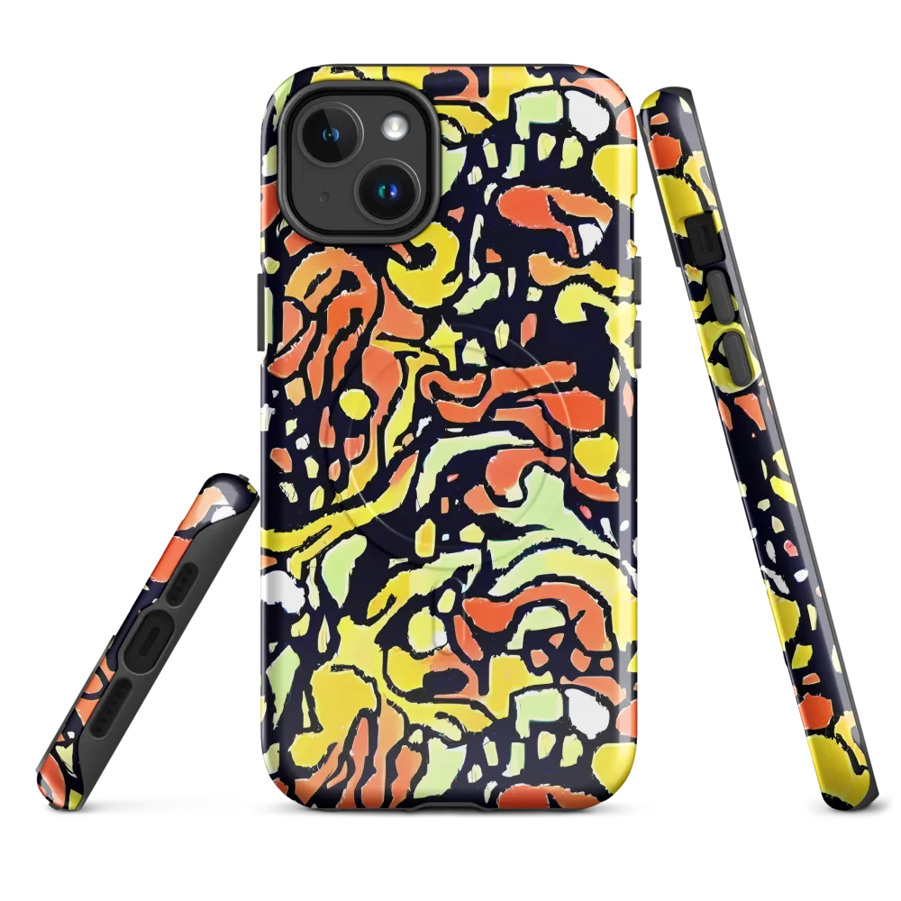Neon Ink Safari on MagSafe Tough Case for iPhone® — Front