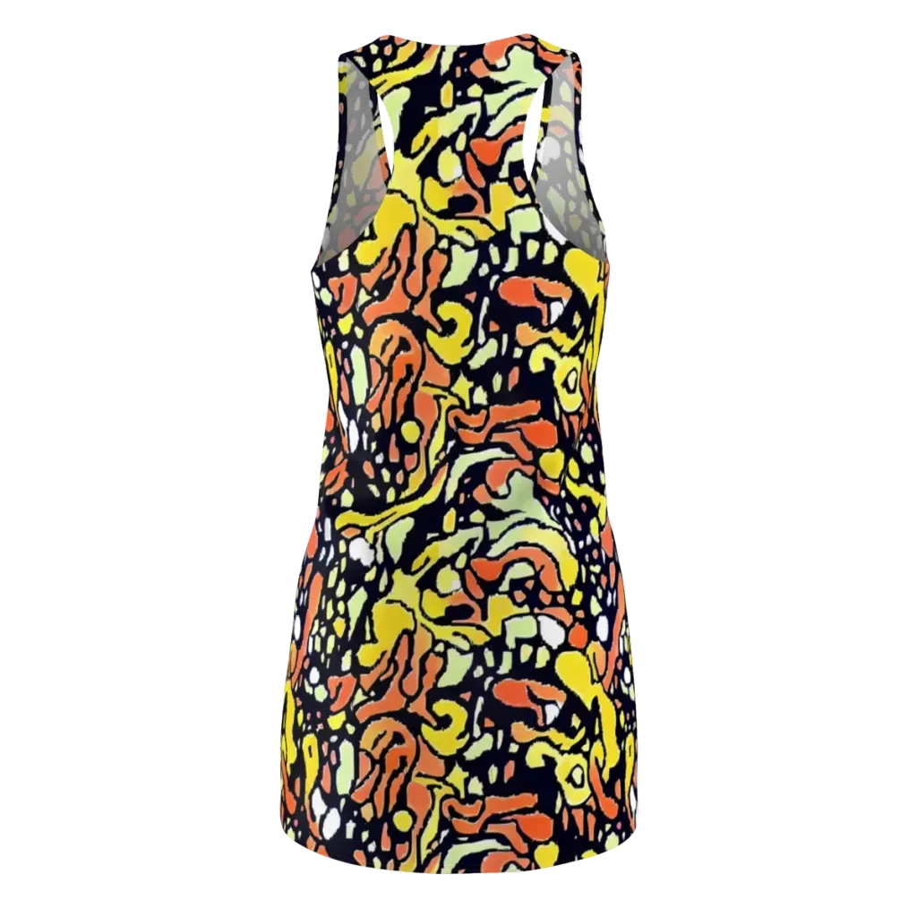 Neon Ink Safari on Racerback Dress — Back