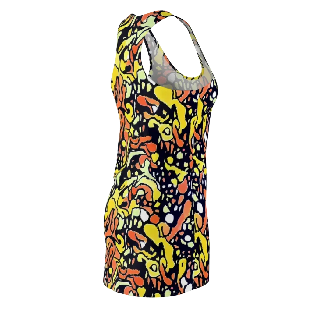 Neon Ink Safari on Racerback Dress — Back Side