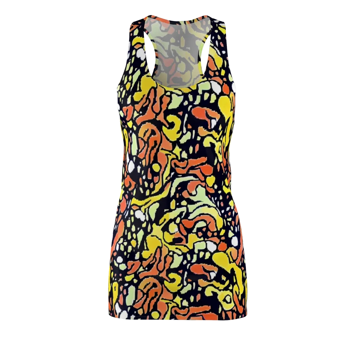 Neon Ink Safari on Racerback Dress — Front