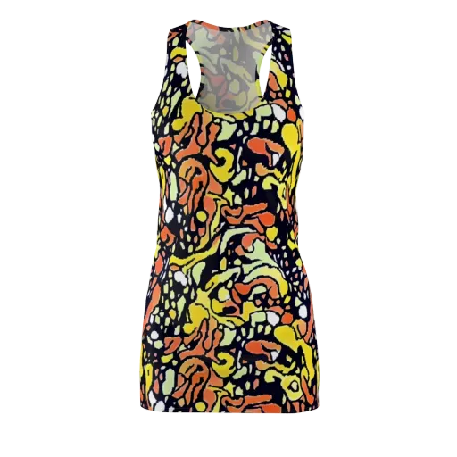 Neon Ink Safari on a Racerback Dress