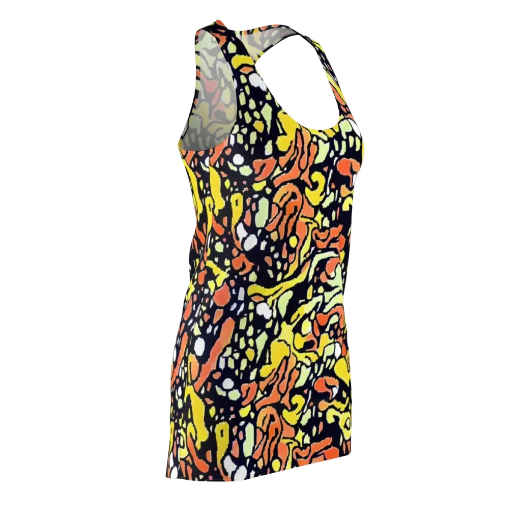 Neon Ink Safari on Racerback Dress — Front Side
