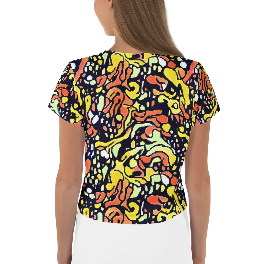 Neon Ink Safari on Crop Tee — Back