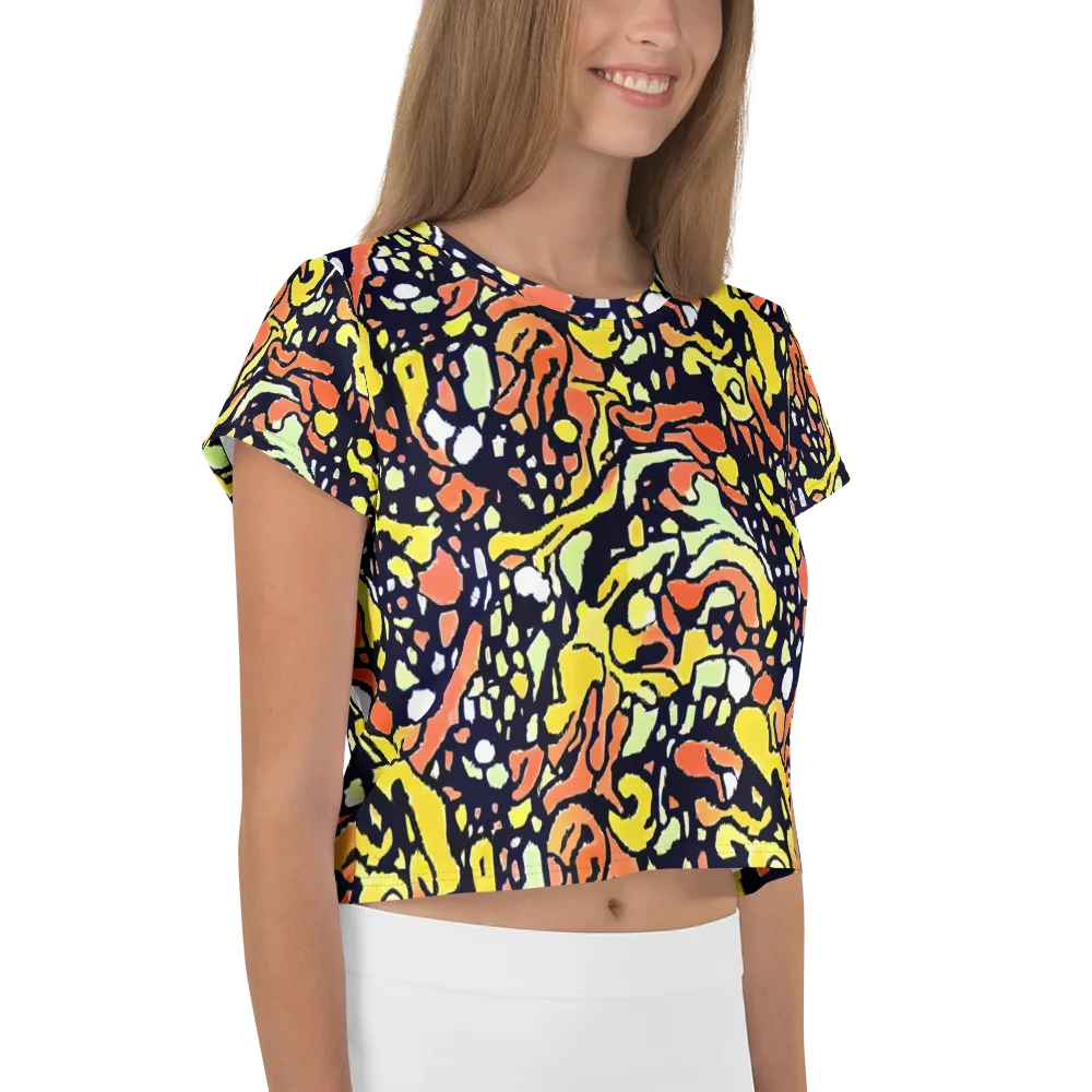 Neon Ink Safari on Crop Tee — Right