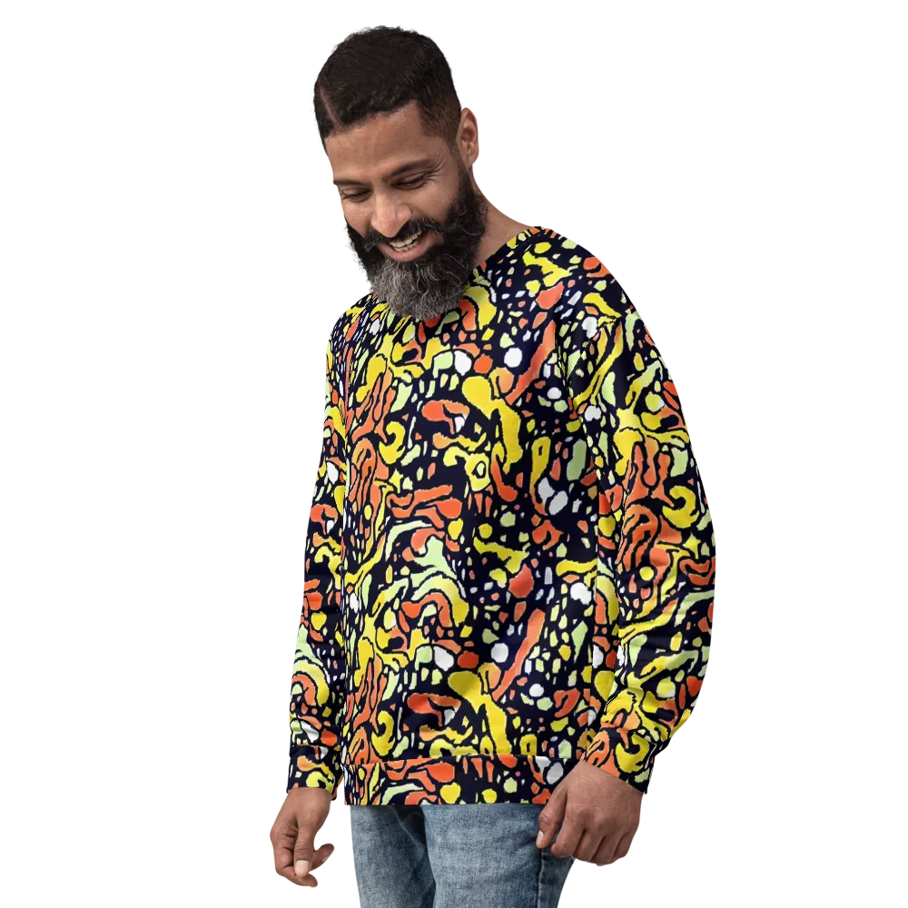 Neon Ink Safari on Sweatshirt — Left Front
