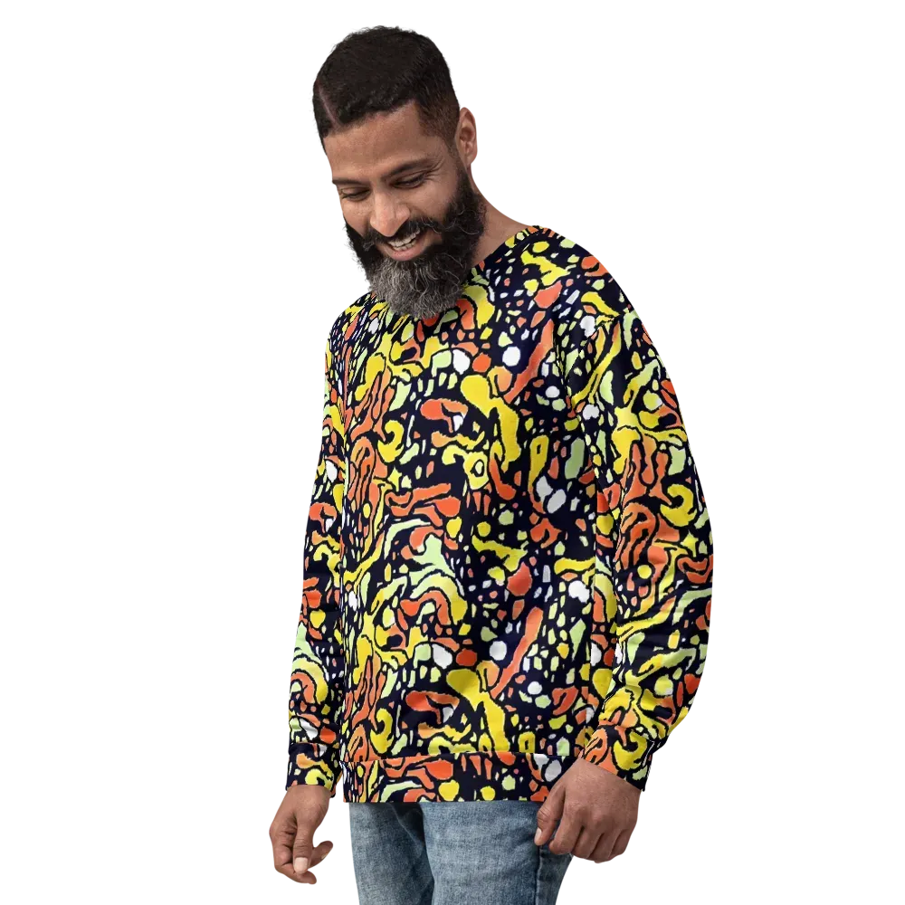Neon Ink Safari on Sweatshirt — Left Front