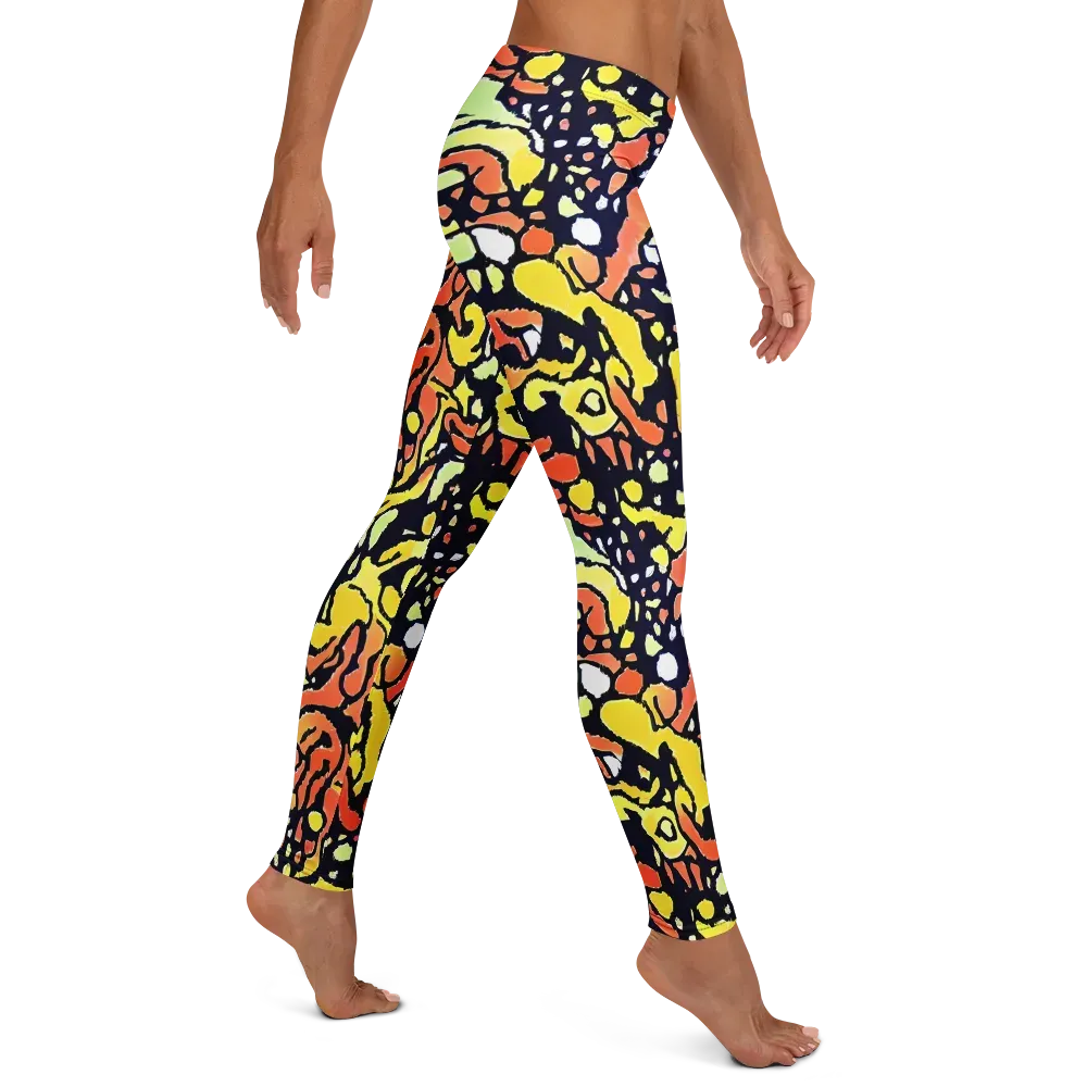 Neon Ink Safari on Leggings — Right