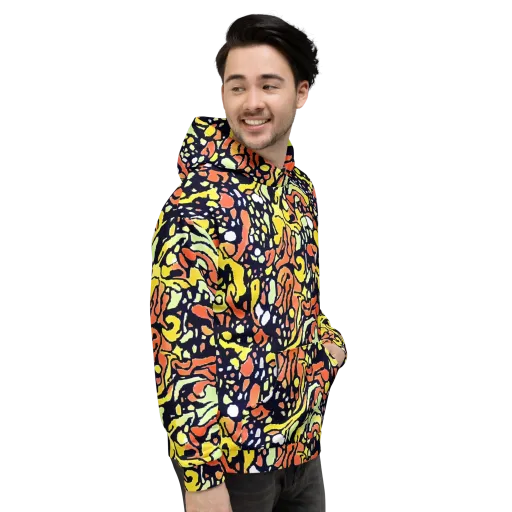 Neon Ink Safari on a Hoodie