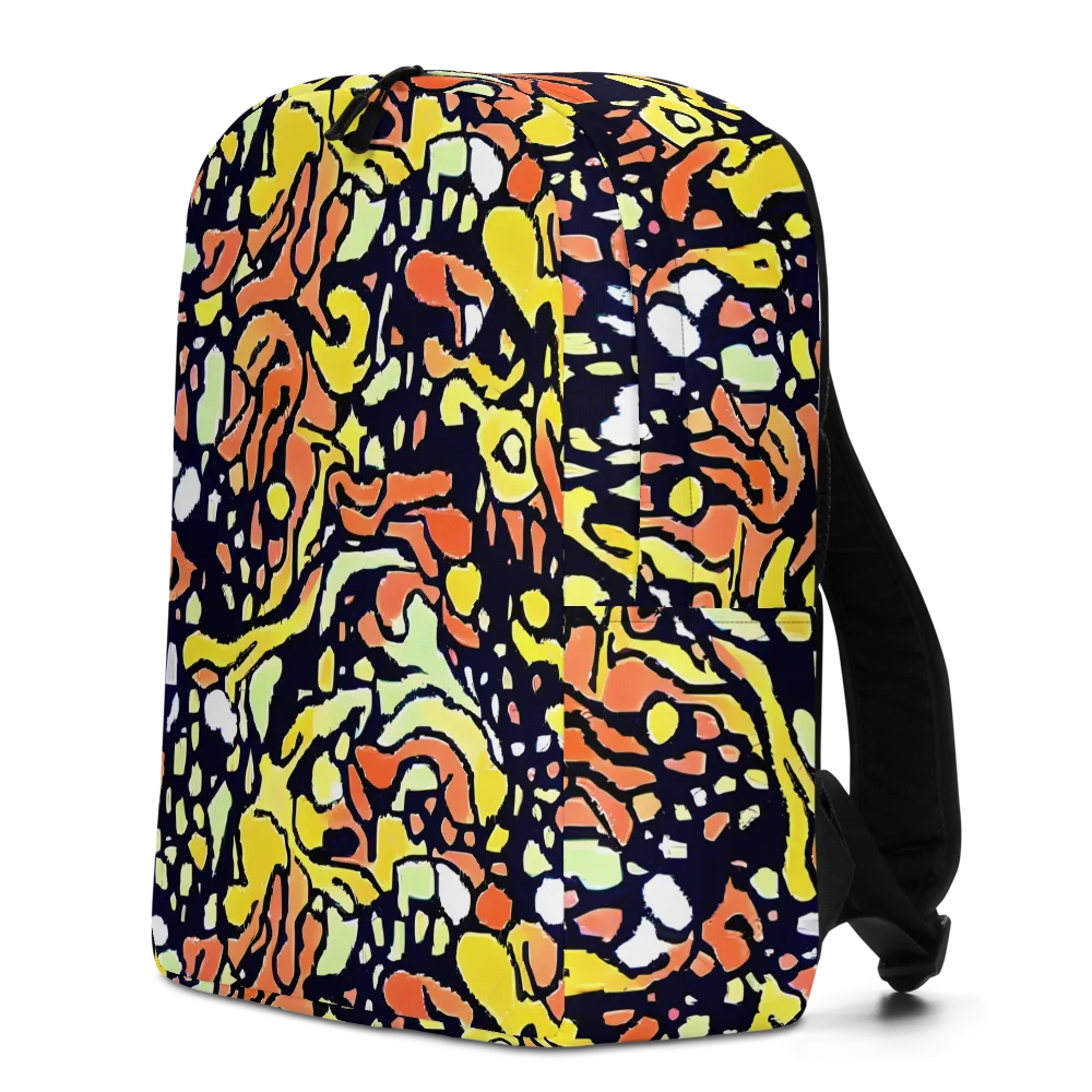 Neon Ink Safari on Minimalist Backpack — Left