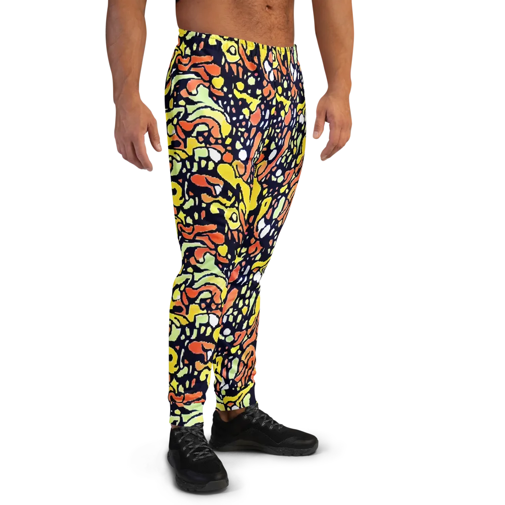 Neon Ink Safari on Men's Joggers — Right