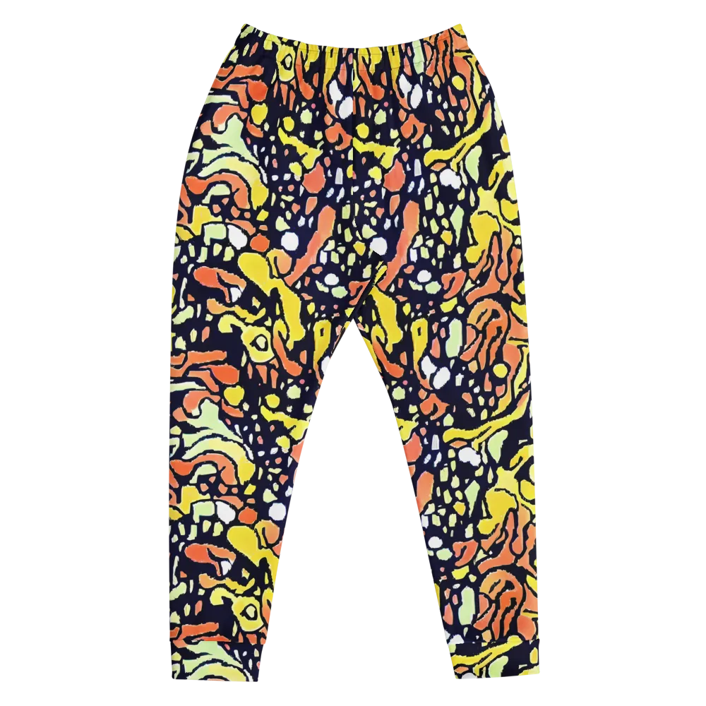 Neon Ink Safari on Men's Joggers — Front