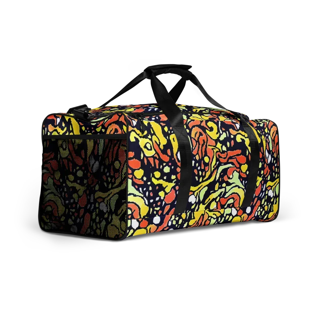 Neon Ink Safari on Duffle Bag — Right Front