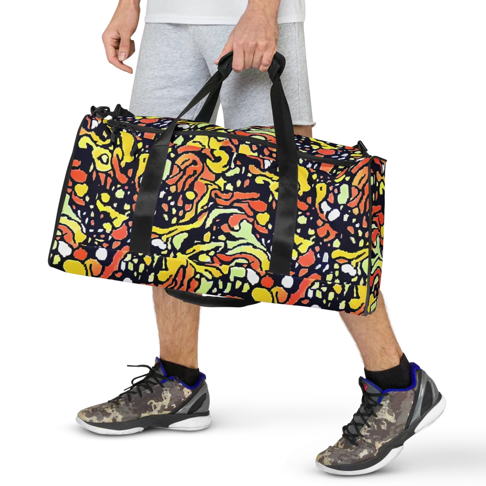 Neon Ink Safari on Duffle Bag — Front