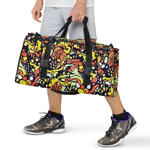 Neon Ink Safari on a Duffle Bag