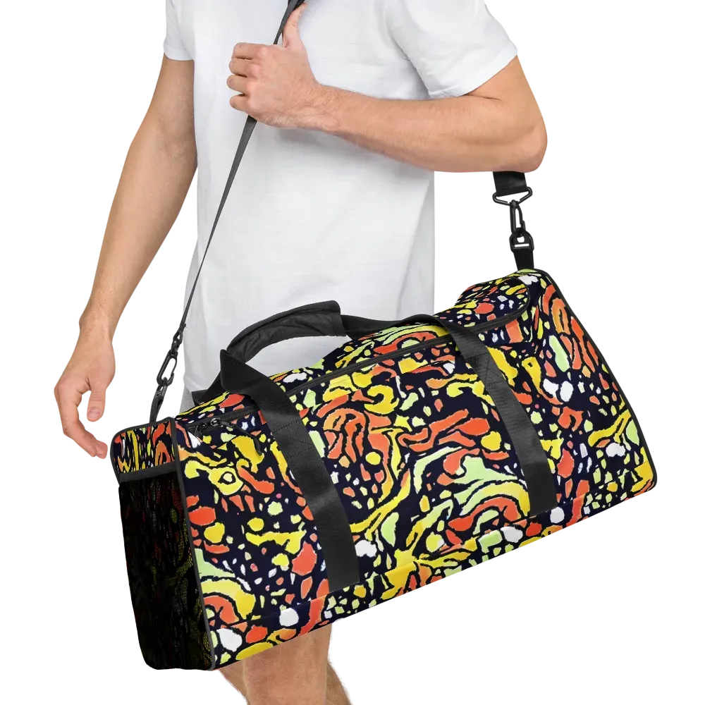 Neon Ink Safari on Duffle Bag — Right Front