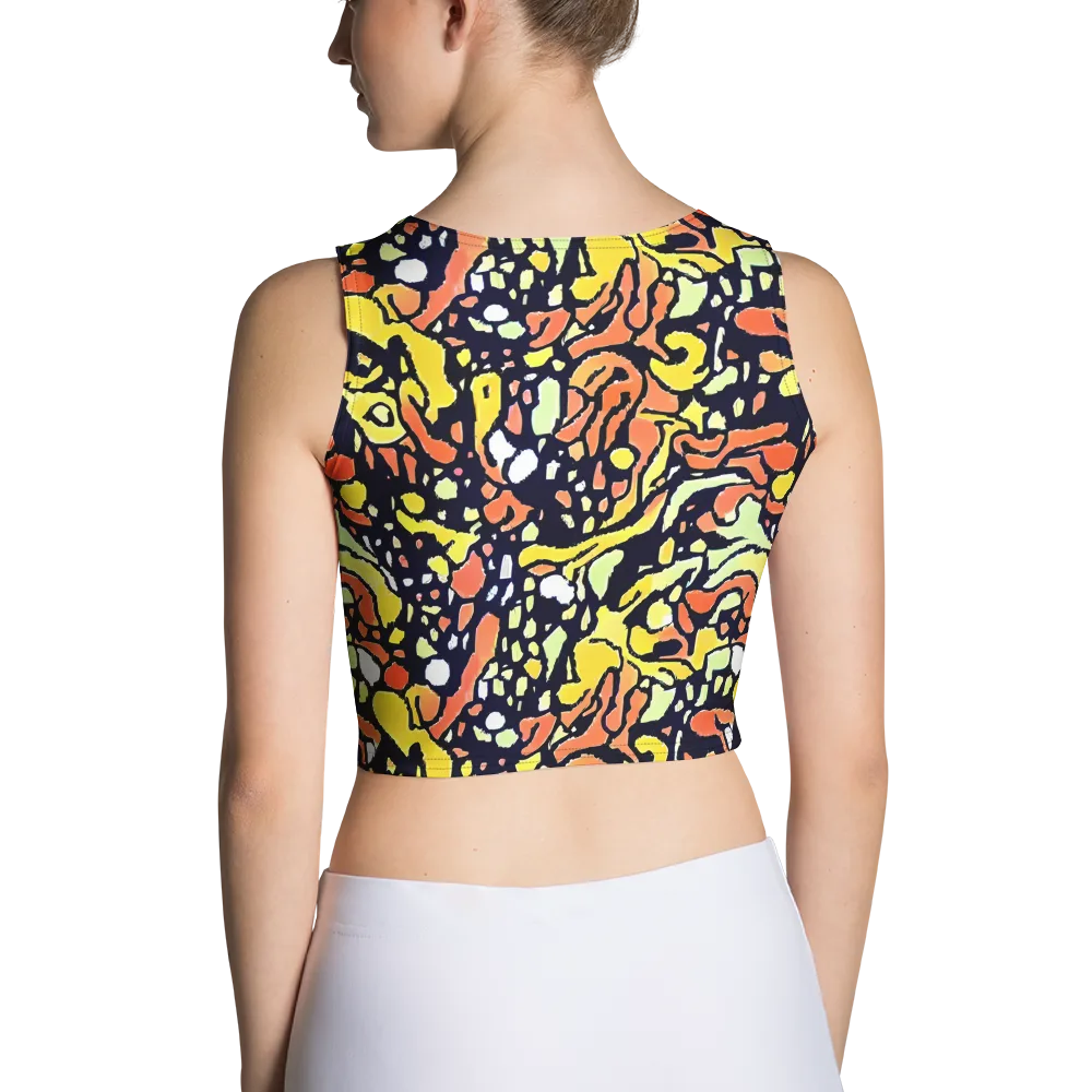 Neon Ink Safari on Crop Top — Back