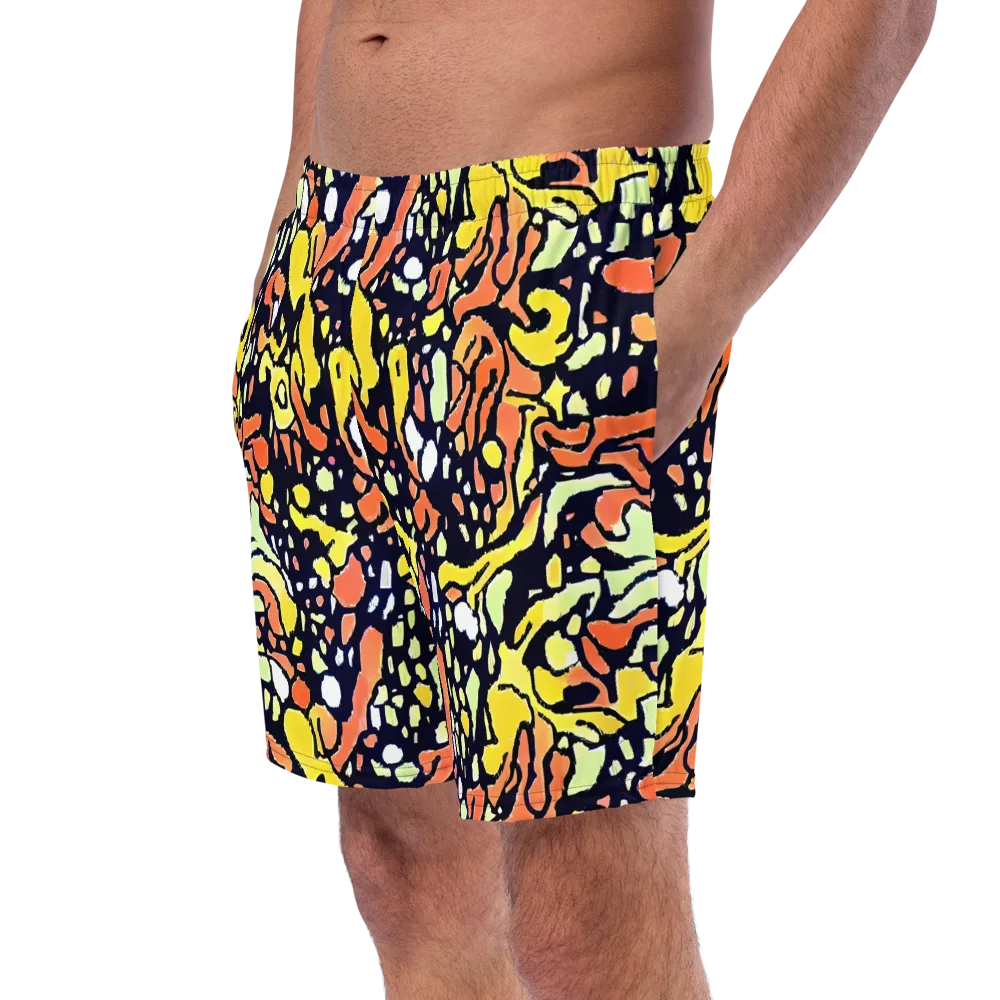 Neon Ink Safari on Swim Trunks — Left Front