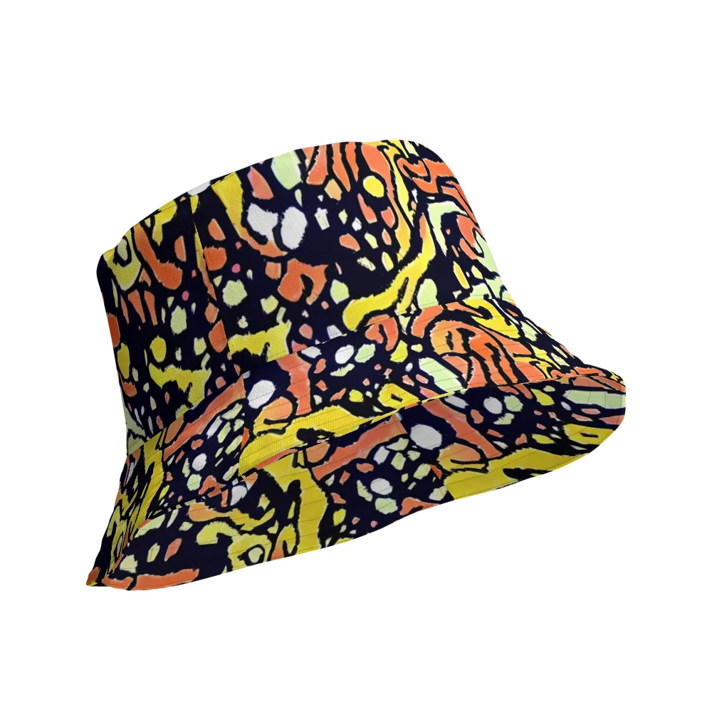 Neon Ink Safari on Reversible Bucket Hat — Product details Outside