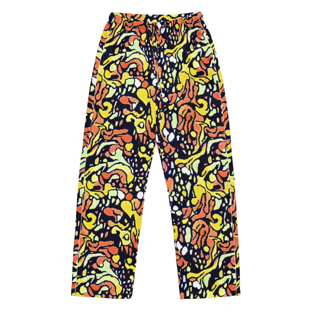 Neon Ink Safari on Women's Pajama Pants — Front