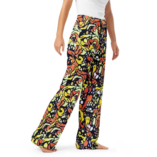Neon Ink Safari on a Women's Pajama Pants