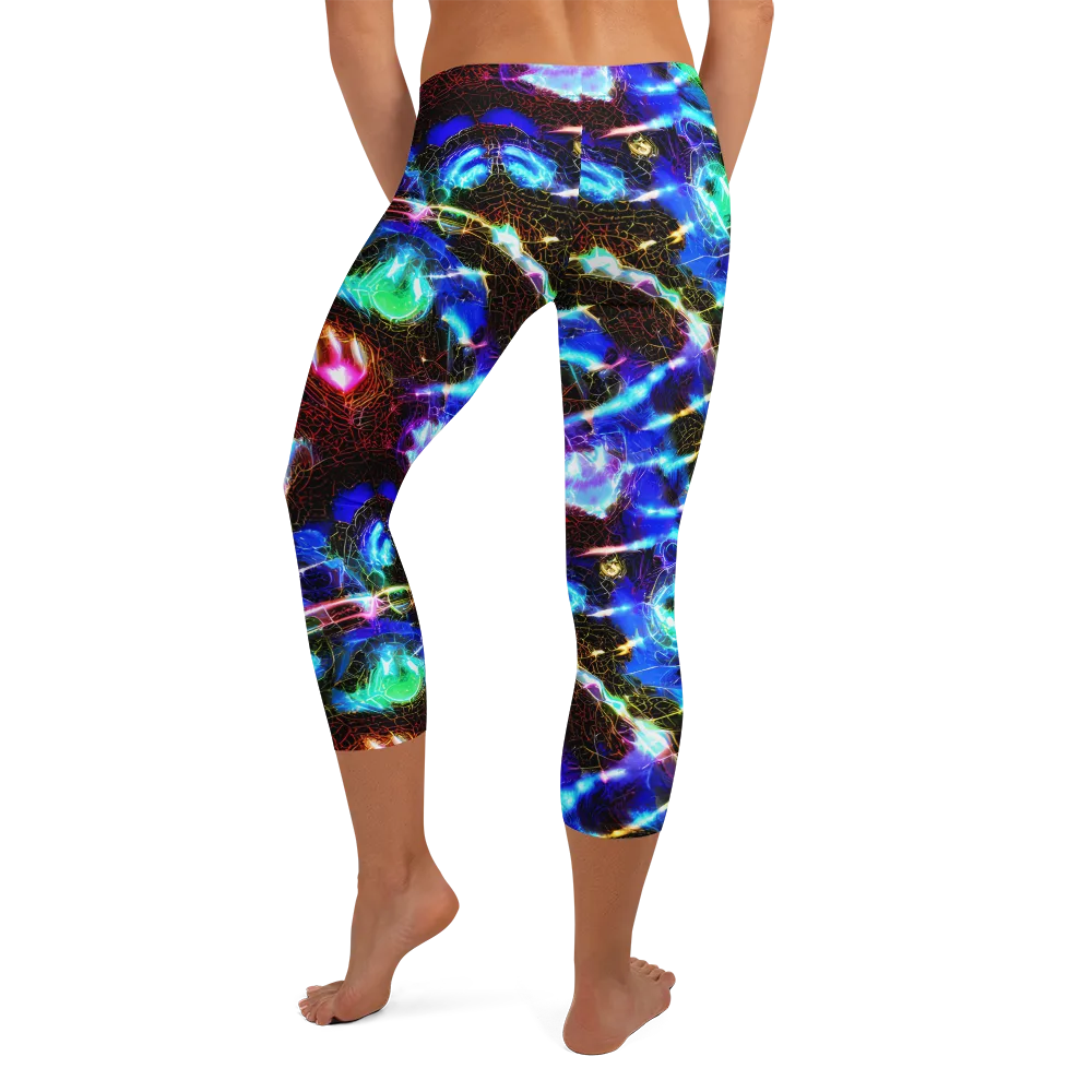 Galactic Vein on Capri Leggings — Back