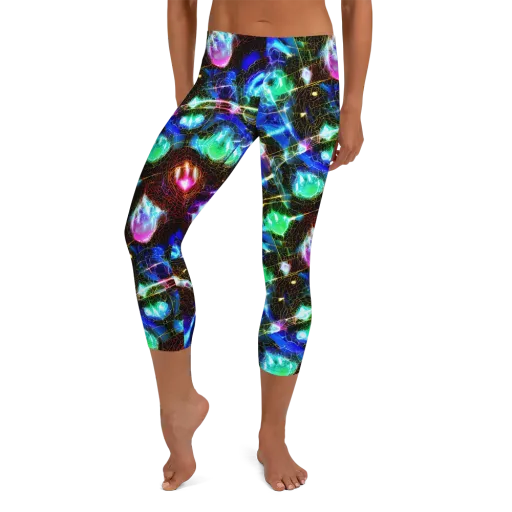 Galactic Vein on a Capri Leggings