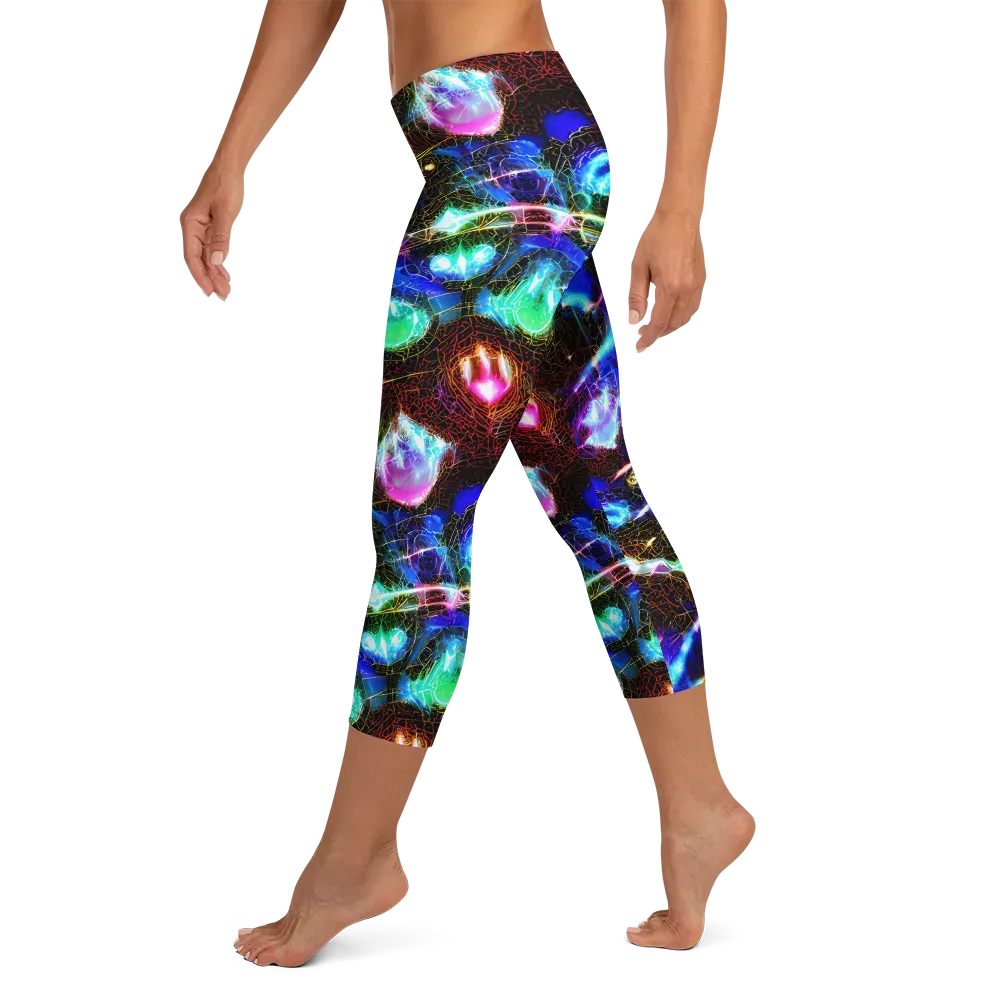 Galactic Vein on Capri Leggings — Left