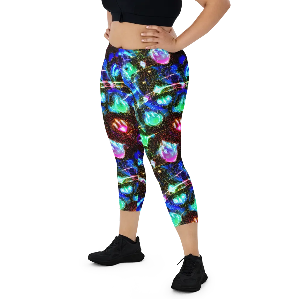 Galactic Vein on Capri Leggings — Front