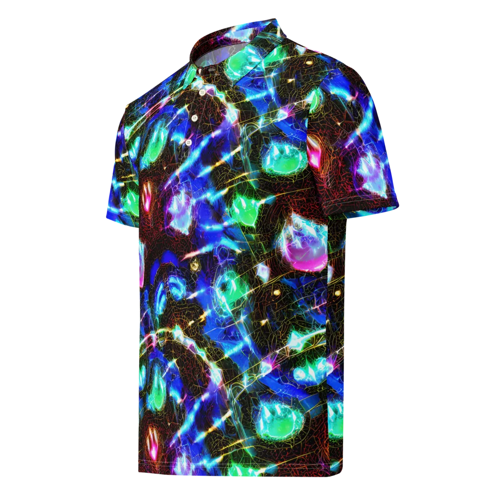 Galactic Vein on Men's Slim Fit Polo Shirt — Left Front