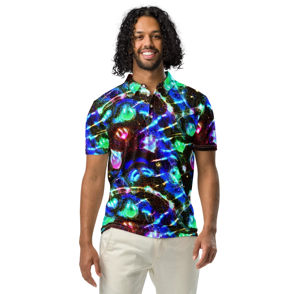 Galactic Vein on Men's Slim Fit Polo Shirt — Front