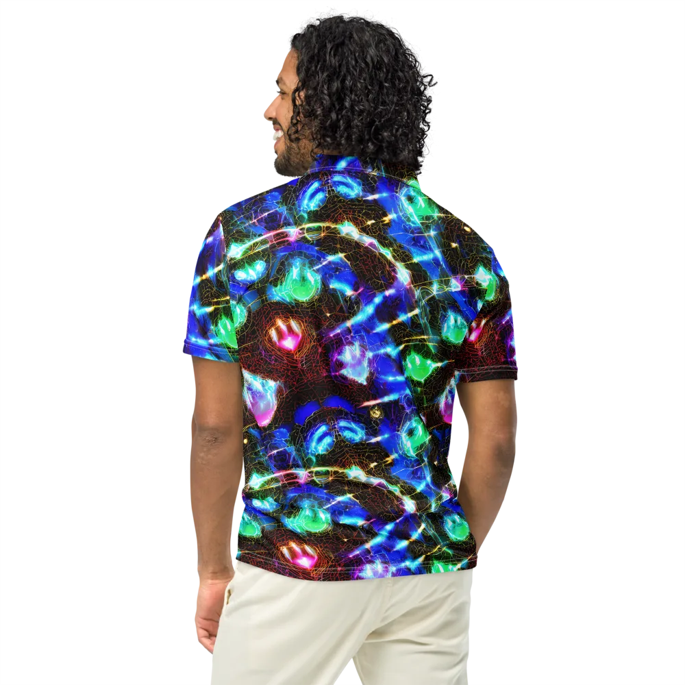 Galactic Vein on Men's Slim Fit Polo Shirt — Back