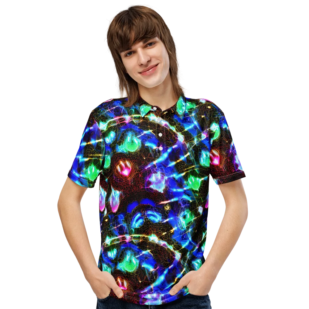 Galactic Vein on Men's Slim Fit Polo Shirt — Front