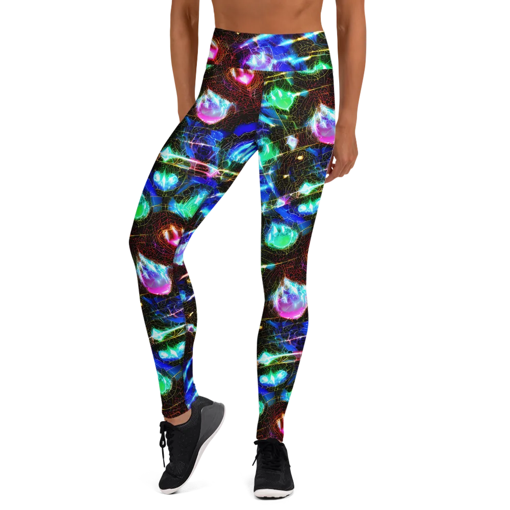 Galactic Vein on Yoga Leggings — Front