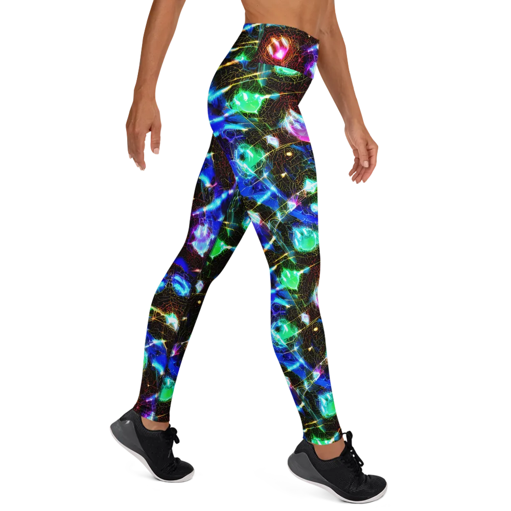 Galactic Vein on Yoga Leggings — Right