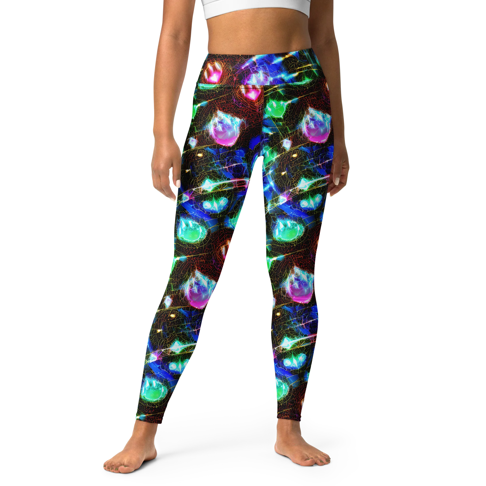 Galactic Vein on Yoga Leggings — Front