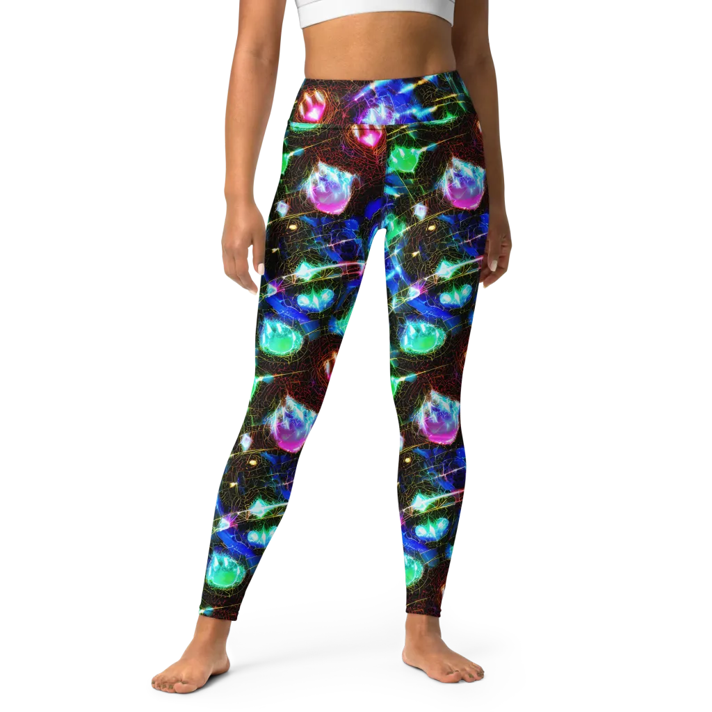Galactic Vein on Yoga Leggings — Front