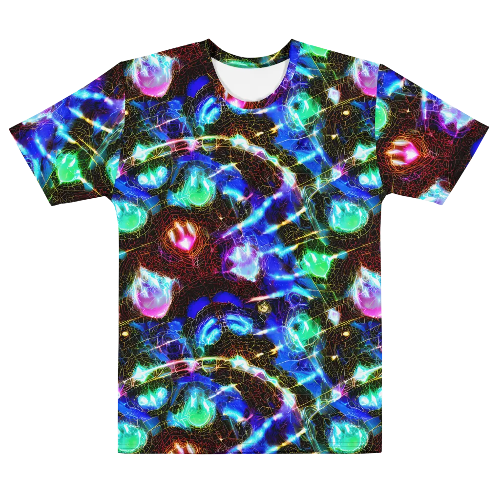 Galactic Vein on Men's Cotton Crew Neck T-Shirt — Front
