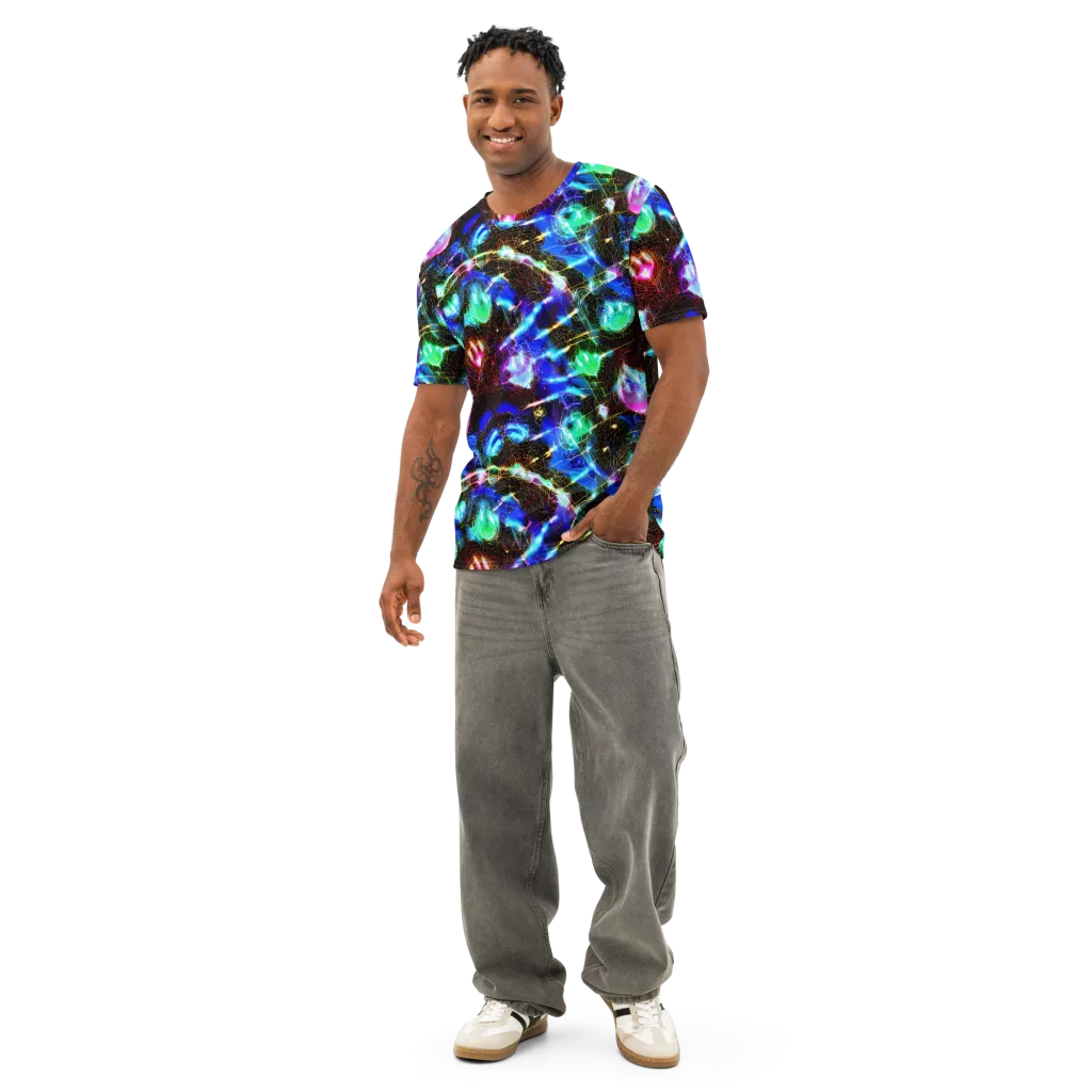 Galactic Vein on Men's Cotton Crew Neck T-Shirt — Front