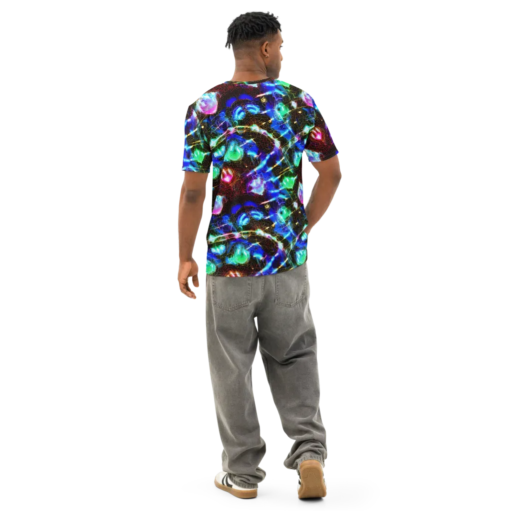 Galactic Vein on Men's Cotton Crew Neck T-Shirt — Back
