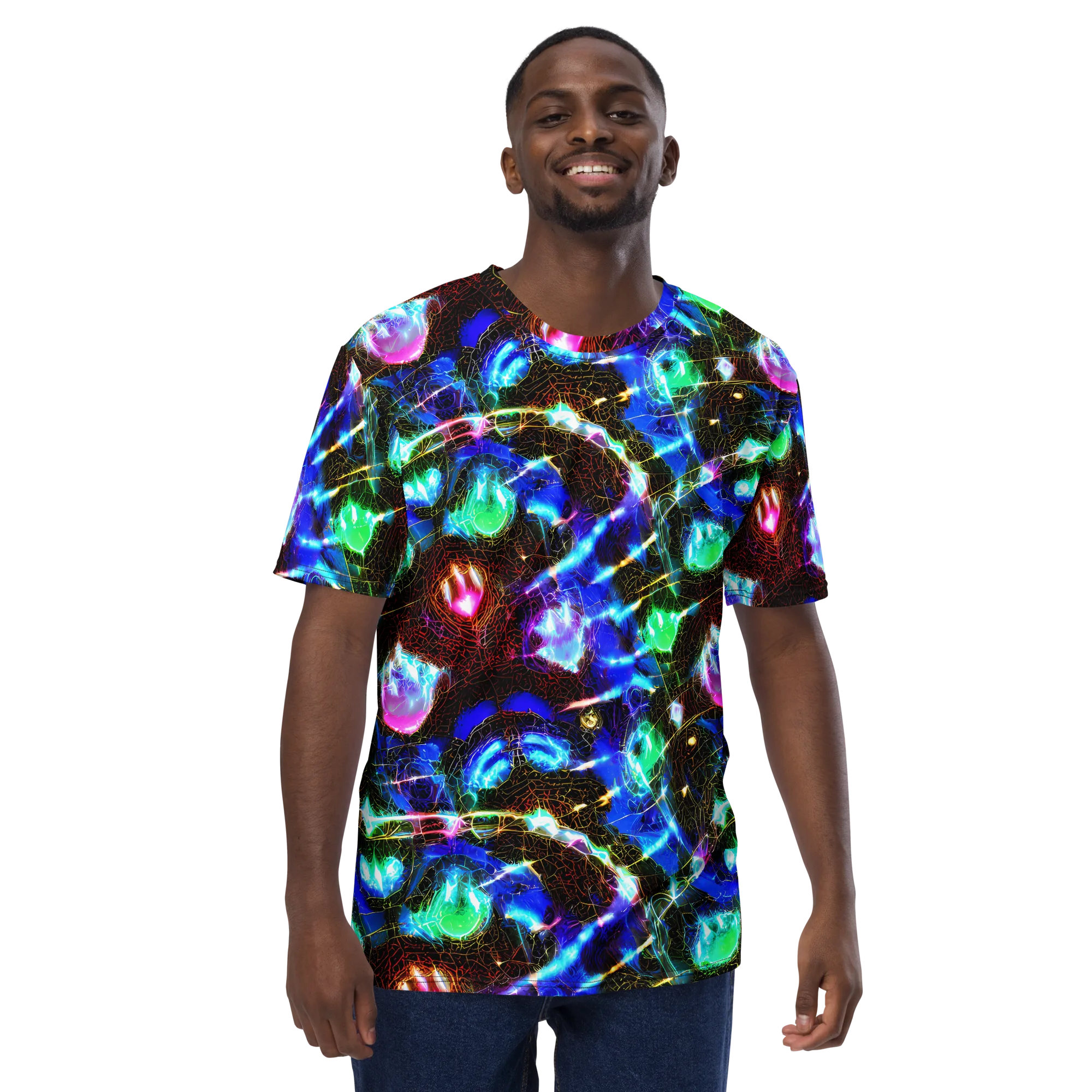 Galactic Vein on Men's Crew Neck T-Shirt — Front