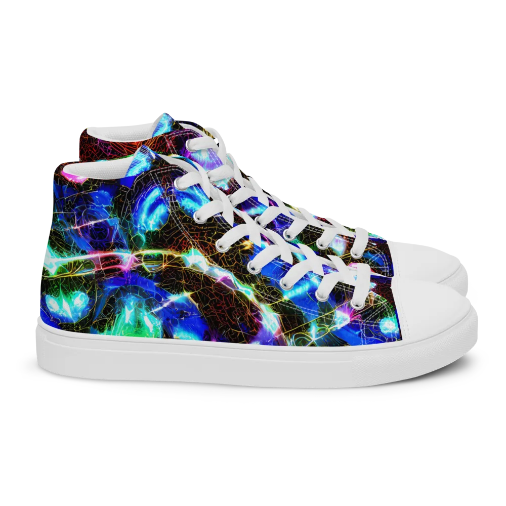 Galactic Vein on Women's High Top Canvas Shoes — Right