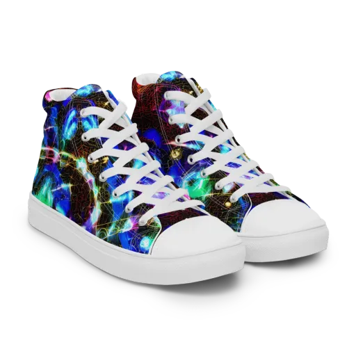 Galactic Vein on a Women's High Top Canvas Shoes