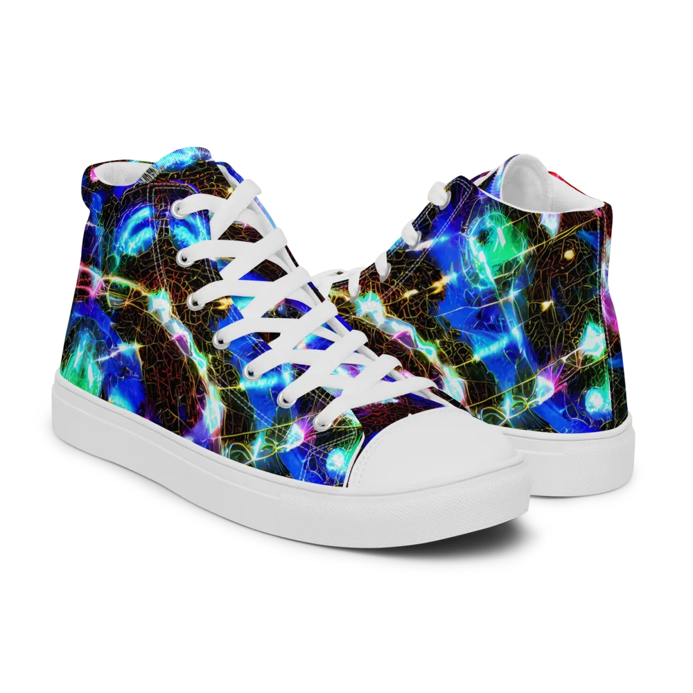 Galactic Vein on Women's High Top Canvas Shoes — Right